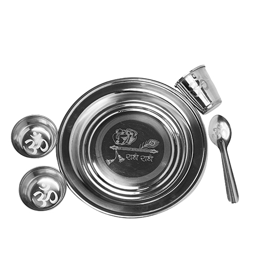 Pooja Thali Set - Color: Silver