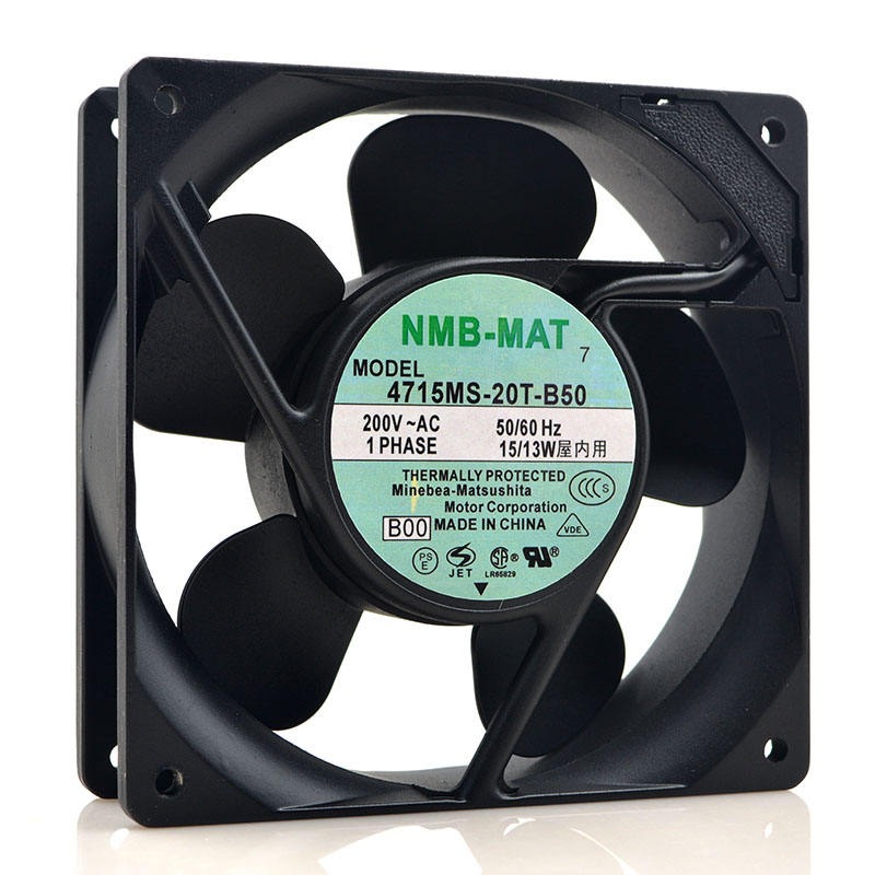 NMB 4715MS-20T-B50 AC200V 15/13W 120*120*38MM 12038 12CM Original Brand-new Double Ball Bearing Cabinet Fan 4715MS-20W-B50