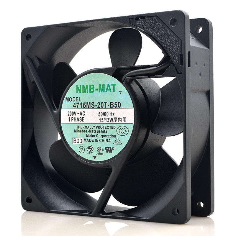NMB 4715MS-20T-B50 AC200V 15/13W 120*120*38MM 12038 12CM Original Brand-new Double Ball Bearing Cabinet Fan 4715MS-20W-B50