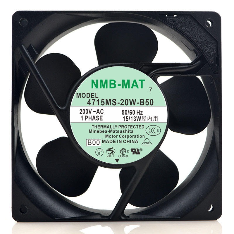NMB 4715MS-20T-B50 AC200V 15/13W 120*120*38MM 12038 12CM Original Brand-new Double Ball Bearing Cabinet Fan 4715MS-20W-B50