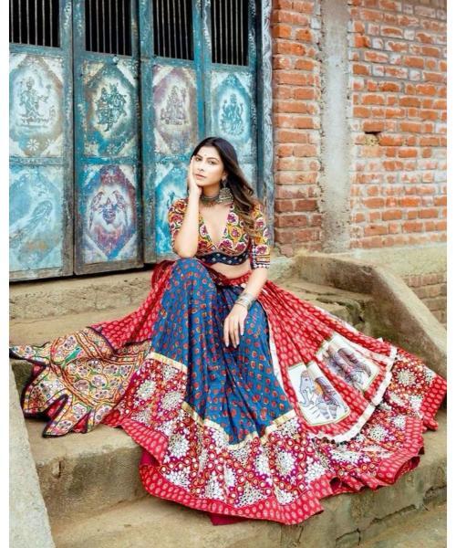 MULTI COLOUR EMBRODERY CHANIYA CHOLI DESIGNER