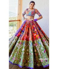 MULTI COLOUR EMBRODERY CHANIYA CHOLI DESIGNER