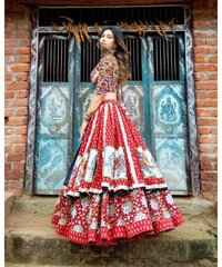 MULTI COLOUR EMBRODERY CHANIYA CHOLI DESIGNER