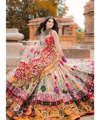 MULTI COLOUR EMBRODERY CHANIYA CHOLI DESIGNER