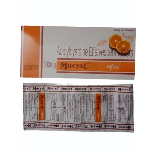 600Mg Acetylcysteine Effervescent Tablets - Drug Type: General Medicines