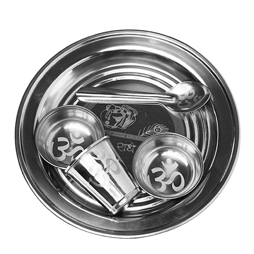 Steel Metal Pooja Thali