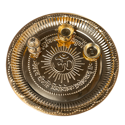 Brass Metal Pooja Thali
