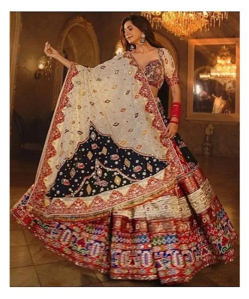 Stunnimg designer embroidery choli