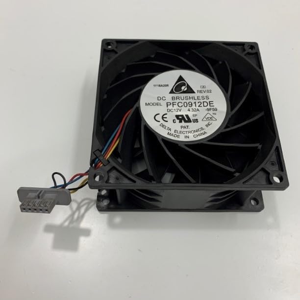 DELTA PFC0912DE Axial Fan 12V-4.32A DC Brushless Air Cooling Fan 8000 RPM 90 * 90 * 38mm 4Wire