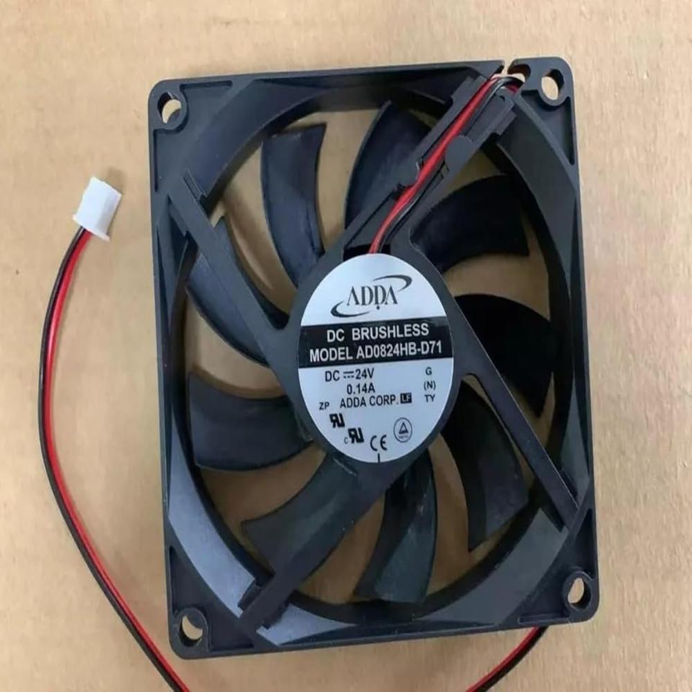 ADDA AD0824HB-D71 Axial Fan 24V-0.14A DC Brushless Air Cooling Fan 3200 RPM 80 * 80 * 15mm 2-Wire