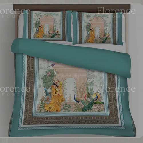 King Size Rajwada Premium Glace Cotton Bedsheet