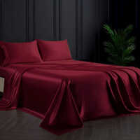 Satin Finish Solid Cotton Bedsheet