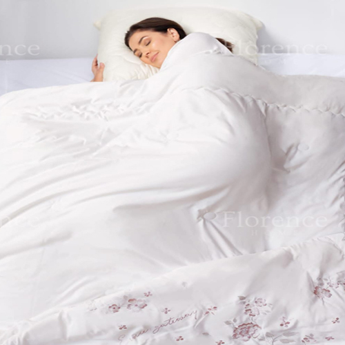 Eculiptos Pure Cotton Embroidery Comforter - Pattern: Printed