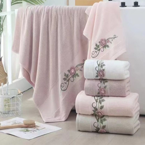 Sweet Love Cotton Embroidery Towel
