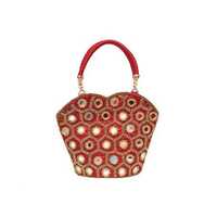 Ladies Embroidered Hangbag - Color: Multicolour
