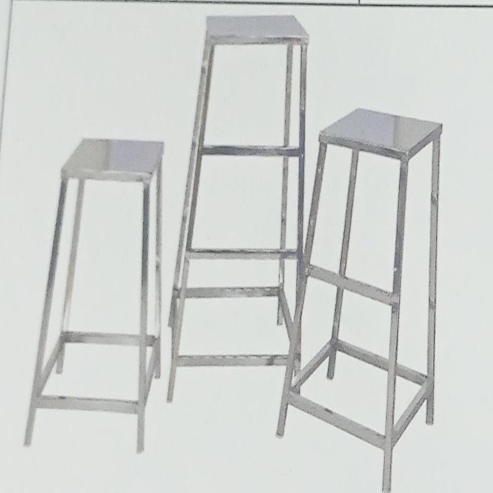 PRIME SQUARE PIPE S.S 21' HEIGHT STOOL