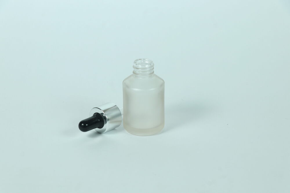 30ml clear frosted slant bottle