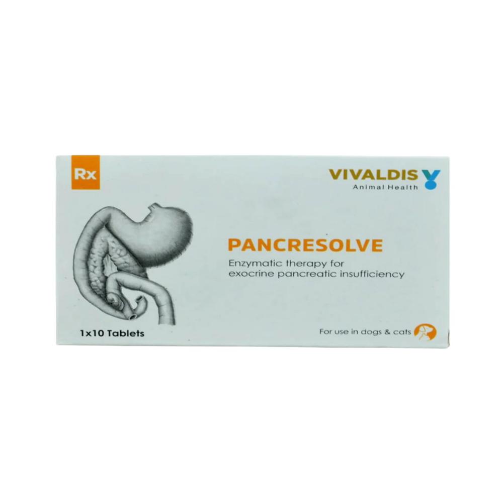 Pancresolve Tablets - Oral Tablets, 12 Months Shelf Life | For Dogs And Cats, Cool Dry Storage