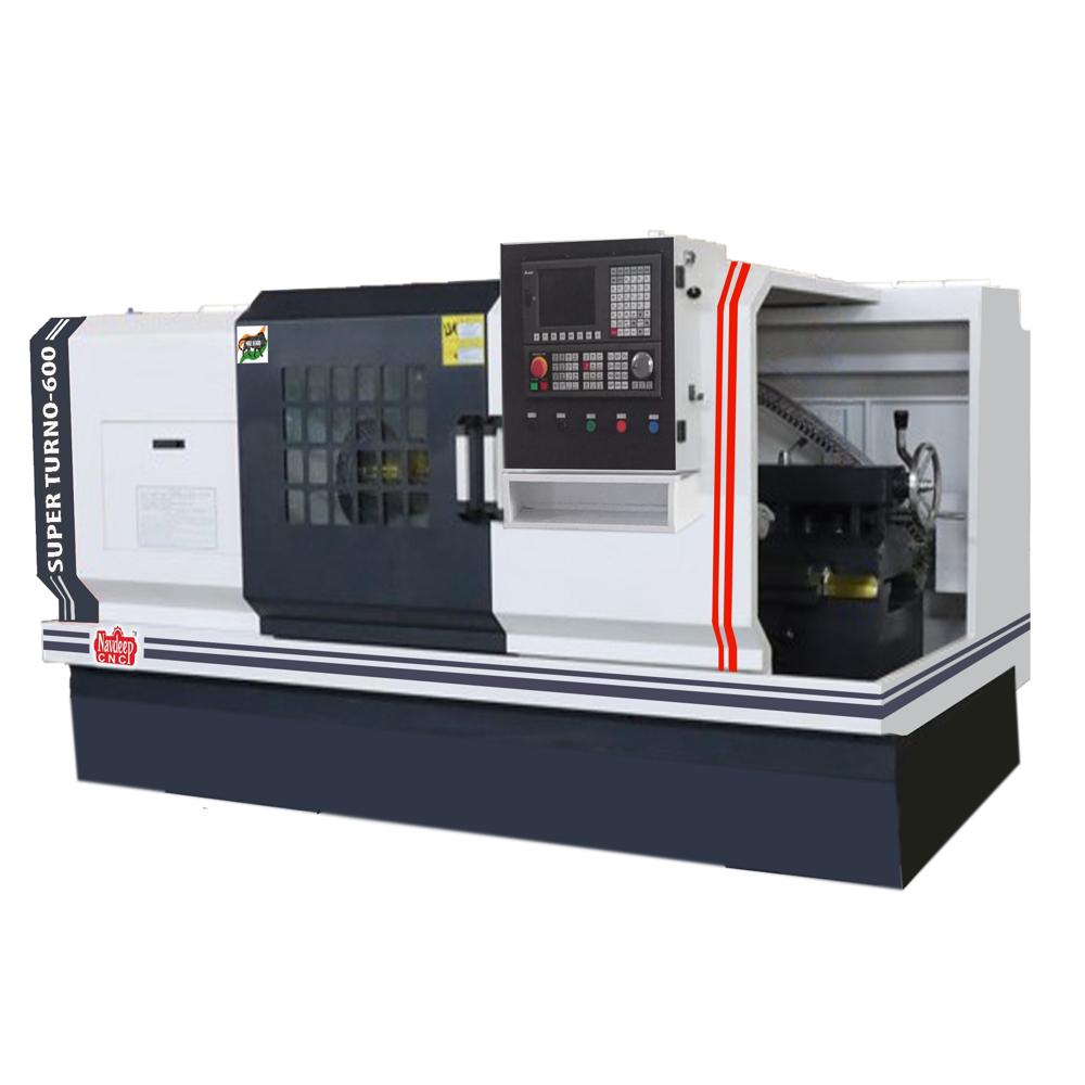 Flat Bed Cnc Lathe Machine Extra Heavy Duty Super Pride-h-500 - Capacity 500 Kg, Dimensions 2500x600x600 Mm, Colors White & Gray | High Load Capacity, Automatic Lubrication, Precision Ball Screw, User-friendly Cnc System