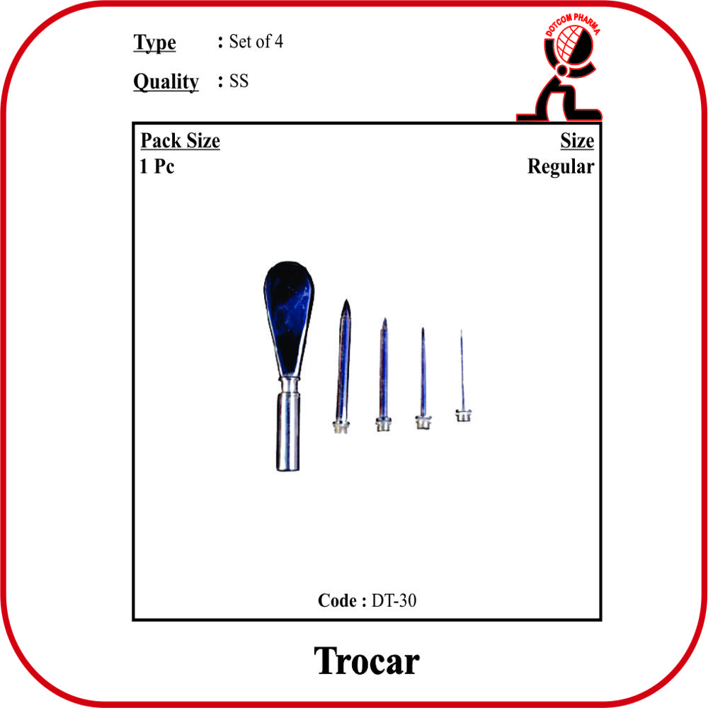 Trocar Cannula- Set Of 4 - Color: Silver