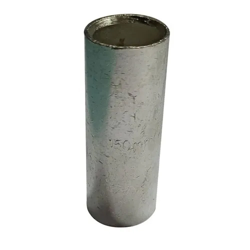 Copper Inline Connectors - Copper Material, Standard Size, Silver Color | Polished Surface Finish, Round Shape for Reliable Electrical Fittings