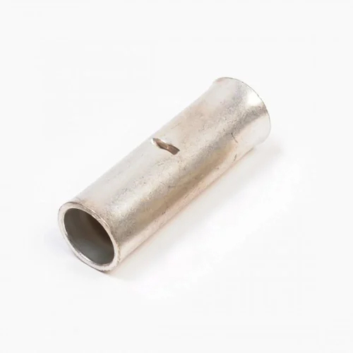 Copper Inline Connectors - High-Grade Copper Material, Standard Size, Elegant Silver Color, Polished Surface Finish , Round Shape for Seamless Integration