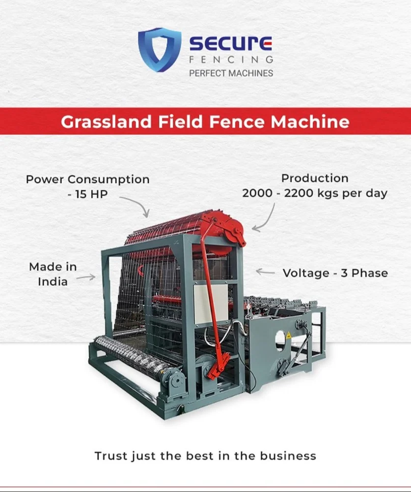 15hp Hinge Joint Fencing Machine - Capacity: 2 Ton