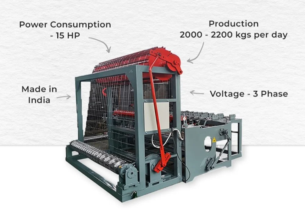 15hp Hinge Joint Fencing Machine - Capacity: 2 Ton