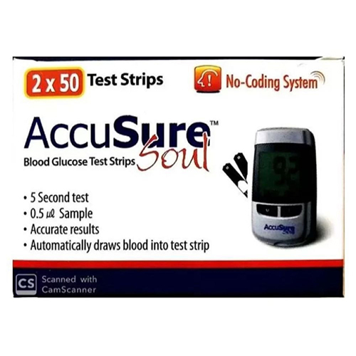 AccuSure Soul Blood Glucose Test Strips