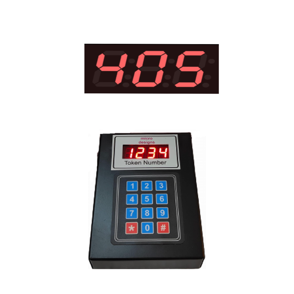 Red Color Token Number Display - Size: Various Available
