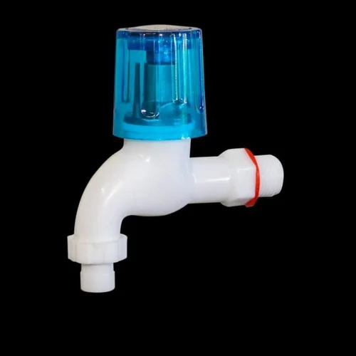 Plastic Water Tap - Color: White And Blue