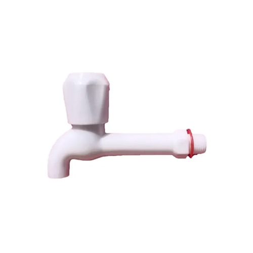 125Mm Long Body Bib Cock - Color: White