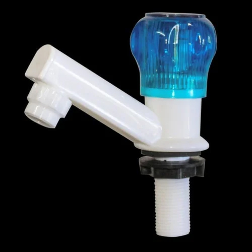 Pvc Traditional Water Tap - Color: White And Blue