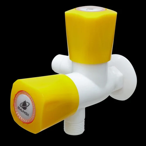 Square Water Tap - Color: White And Yellow