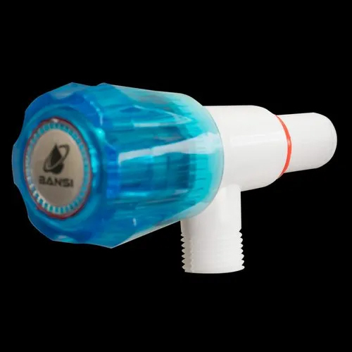 Bathroom Angle Valve Cock - Color: White And Blue