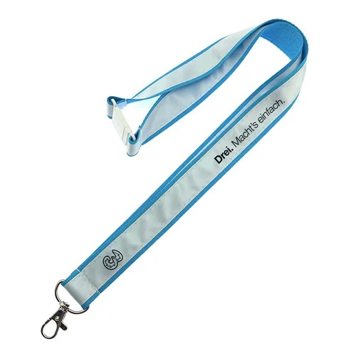 Sky Blue Satin Lanyard