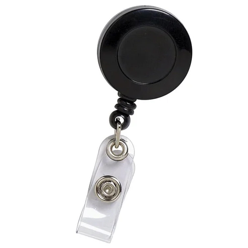 15X30Mm Yoyo Id Card Clip - Color: Black And Silver