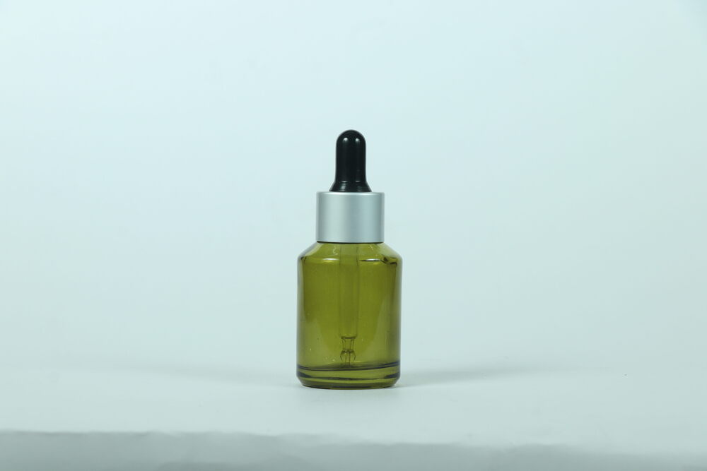 30ML GREEN MATALIC SLANT GLASS DROPPER BOTTLE