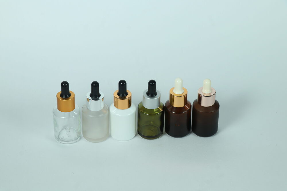 30ML GREEN MATALIC SLANT GLASS DROPPER BOTTLE