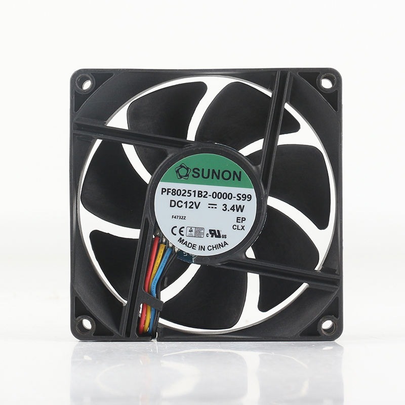 Sunon 5V 24V 48V DC 12V 3.4W AC EC 8025 80X80X25MM 8CM Dual Ball PWM Speed Control Server 4-wire PF80251B2-0000-S99 Cooling Fan