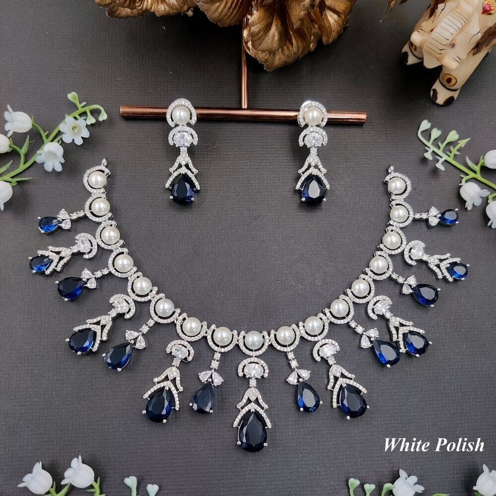 AD Pearl charm Necklace