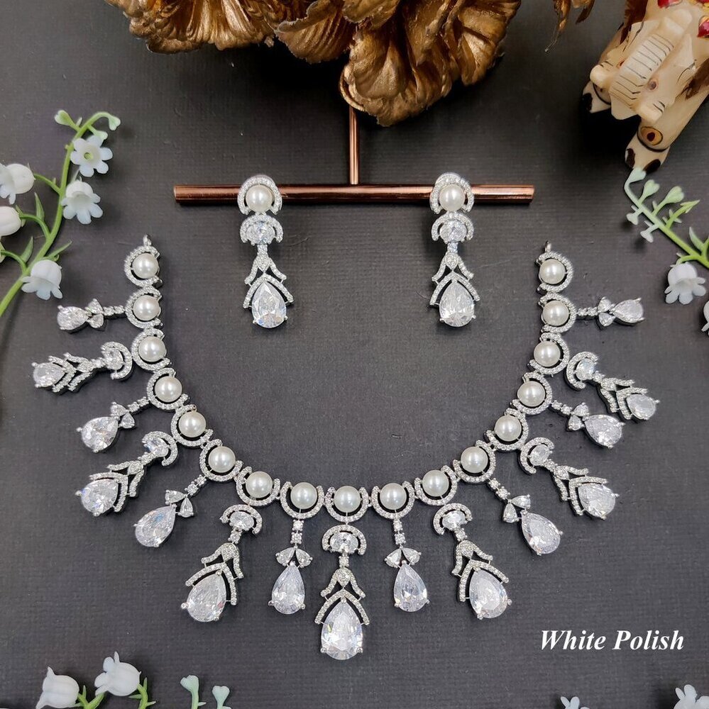 AD Pearl charm Necklace