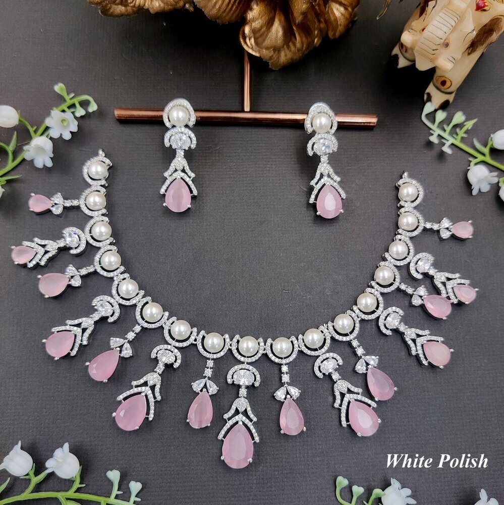 AD Pearl charm Necklace