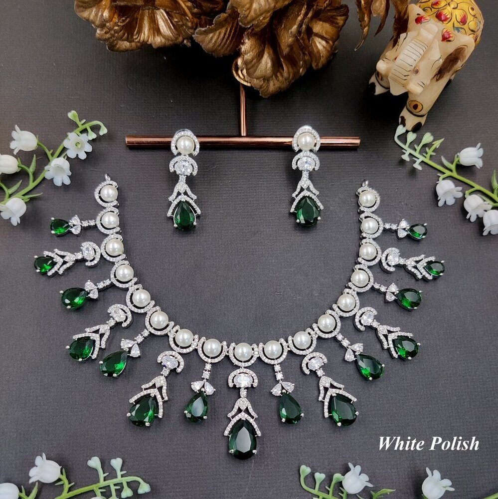AD Pearl charm Necklace