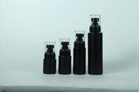 20-100ML BLACK MATTE FLAT SHOULDER GLASS BOTTLE