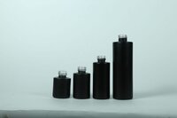 20-100ML BLACK MATTE FLAT SHOULDER GLASS BOTTLE