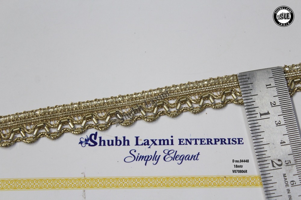 Golden Cutdana Gota Lace