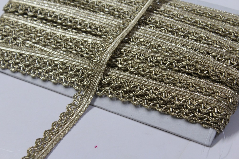 Golden Cutdana Gota Lace
