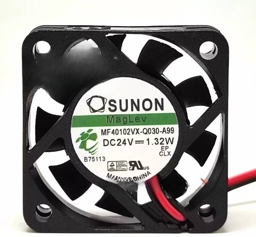 SUNON 40102VX-Q030-A99 Axial Fan 24V-1.32A DC Air Cooling Fan 40*10mm 2Wire Cooler  (Black)