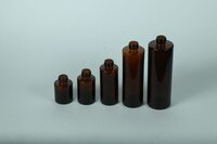 20-100ML AMBER FLAT SHOULDER GLASS BOTTLE